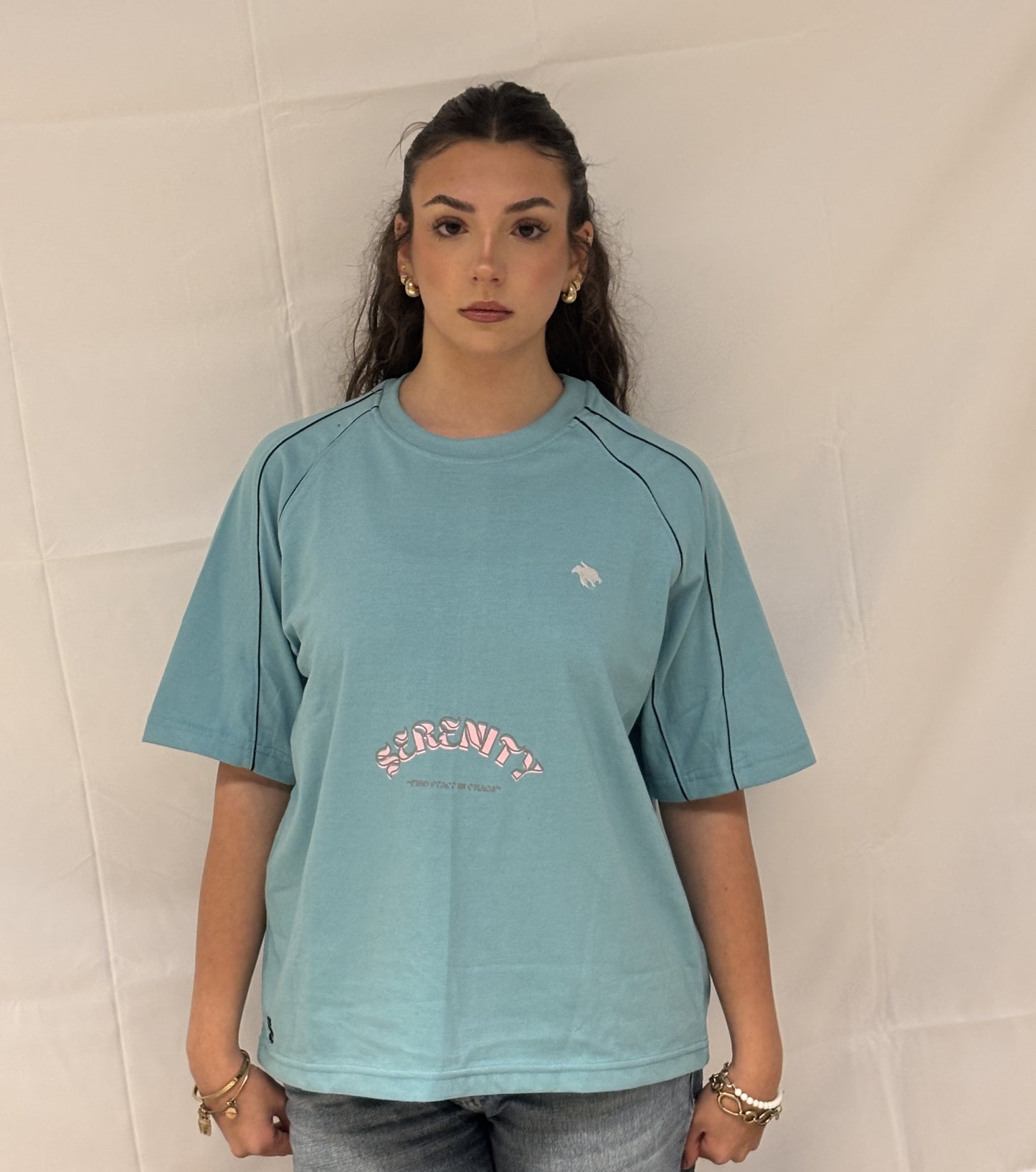 Baggy Fit Tee, Light Blue