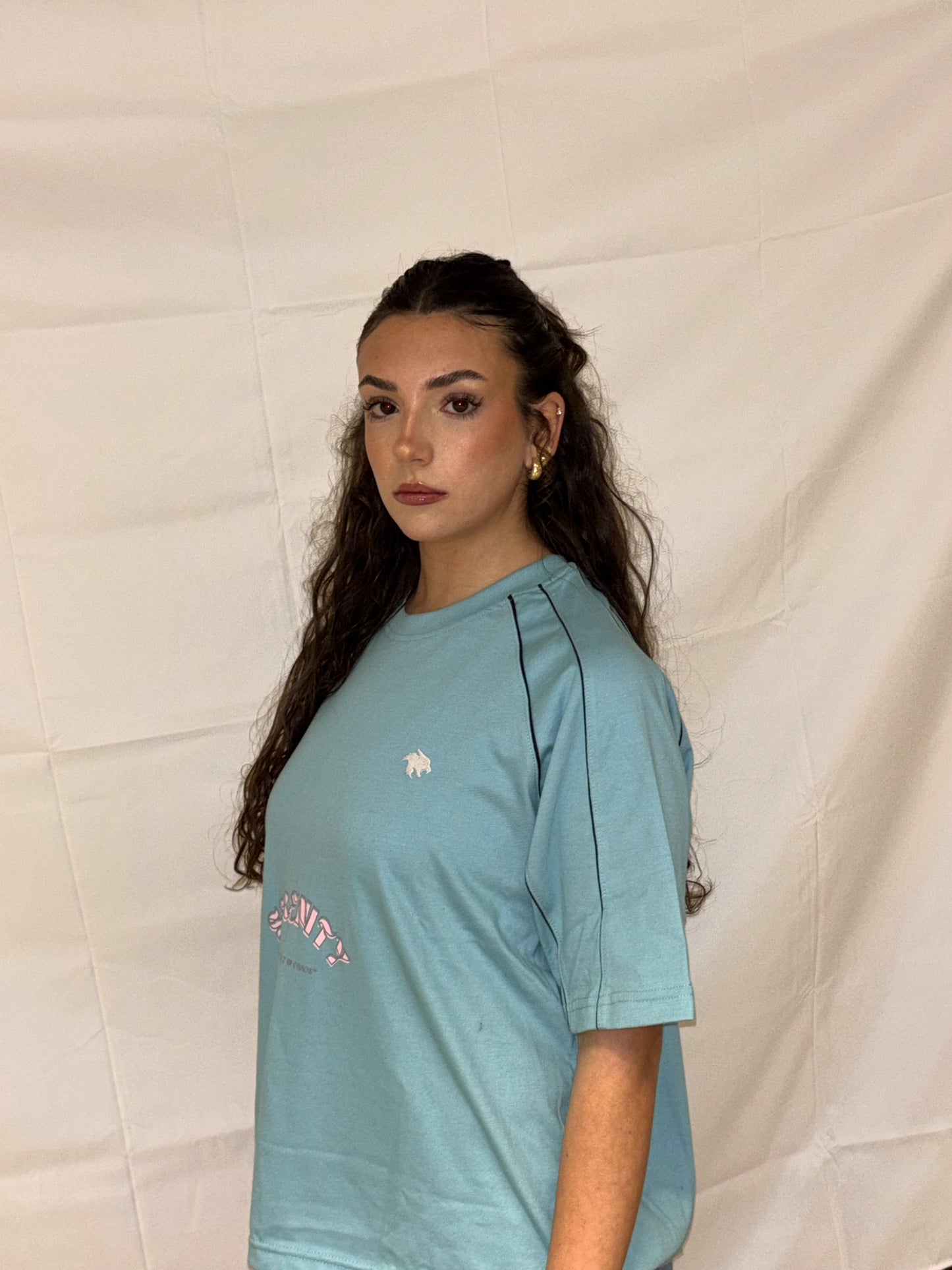 Baggy Fit Tee, Light Blue