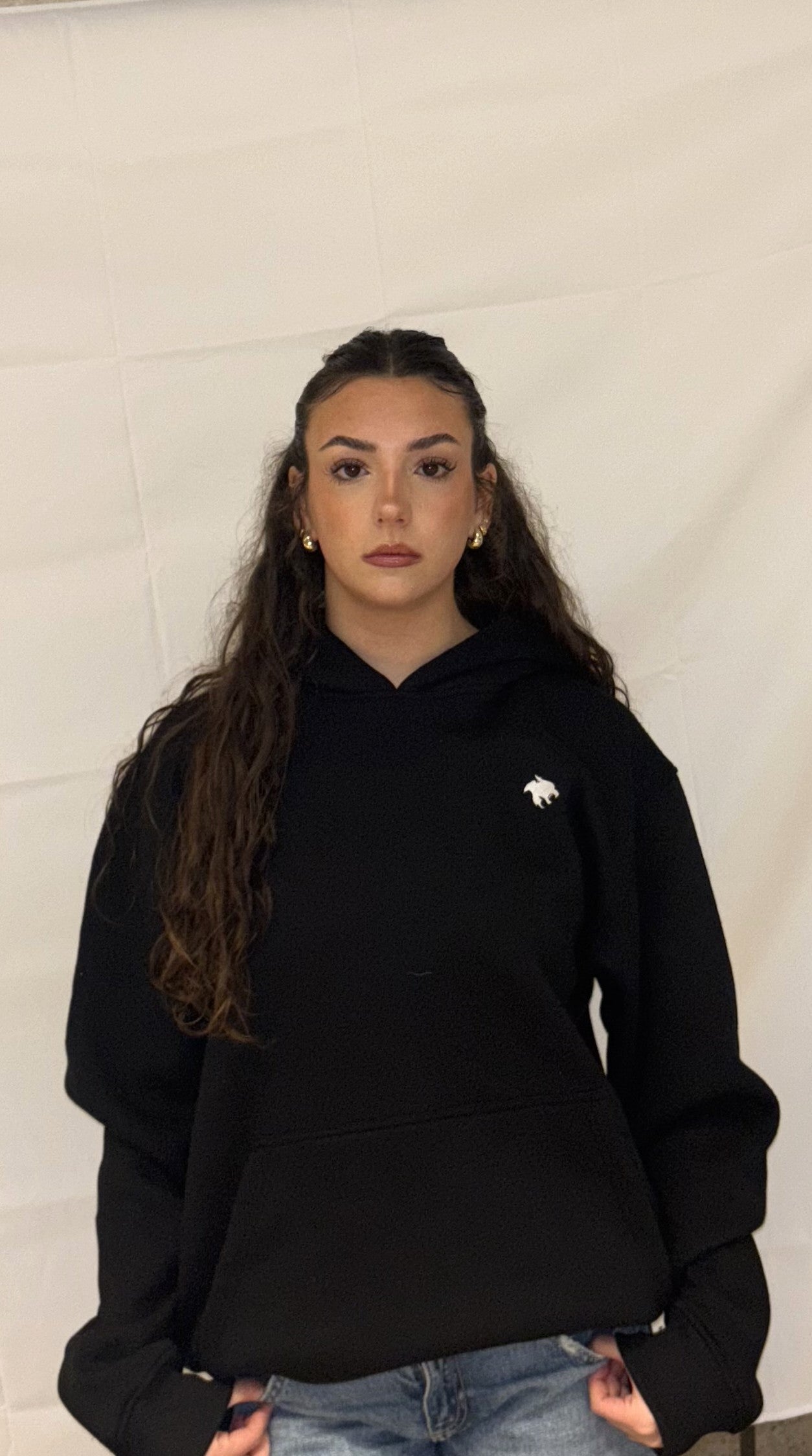 Baggy Fit Hoodie, Black