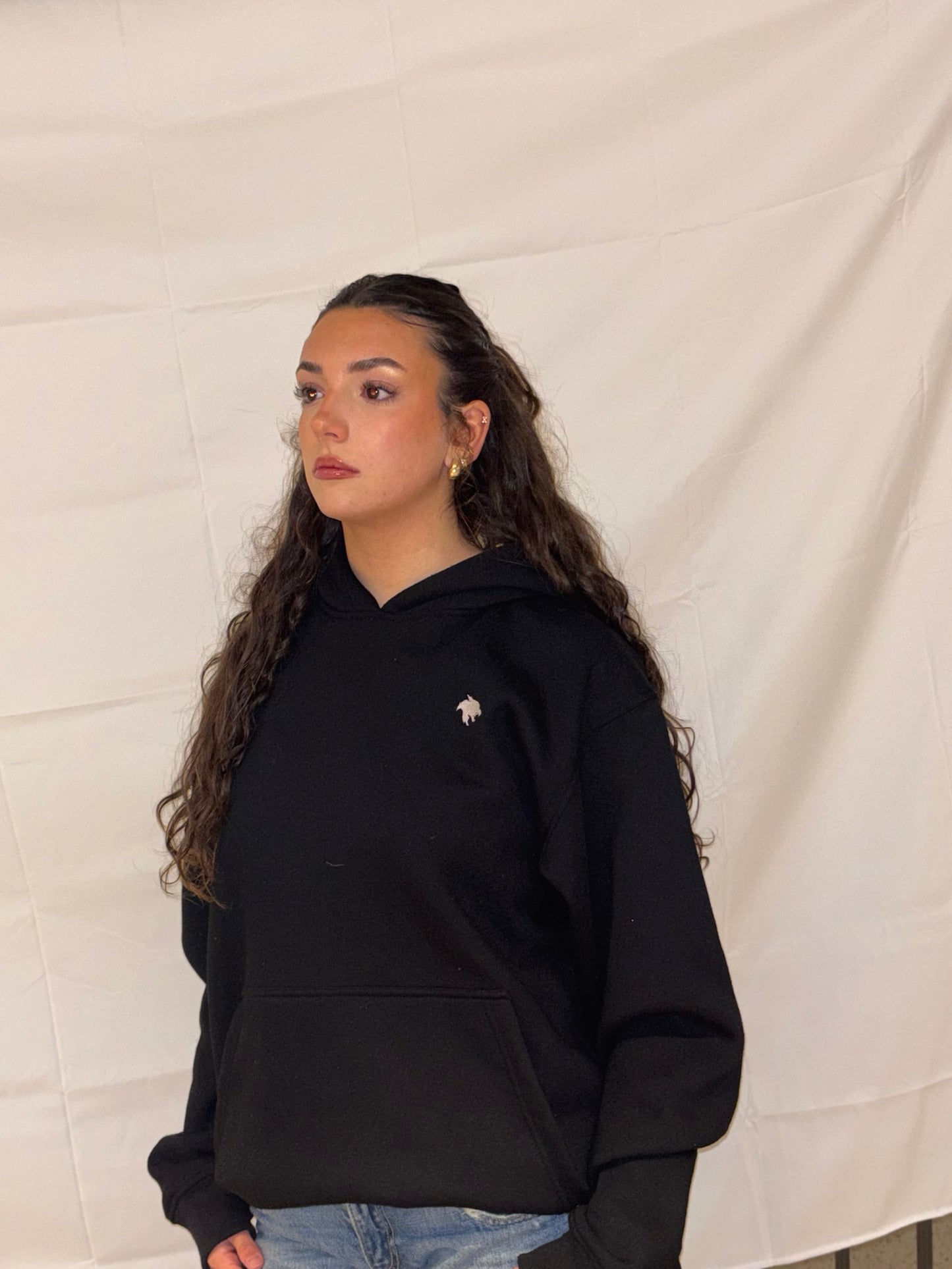 Baggy Fit Hoodie, Black