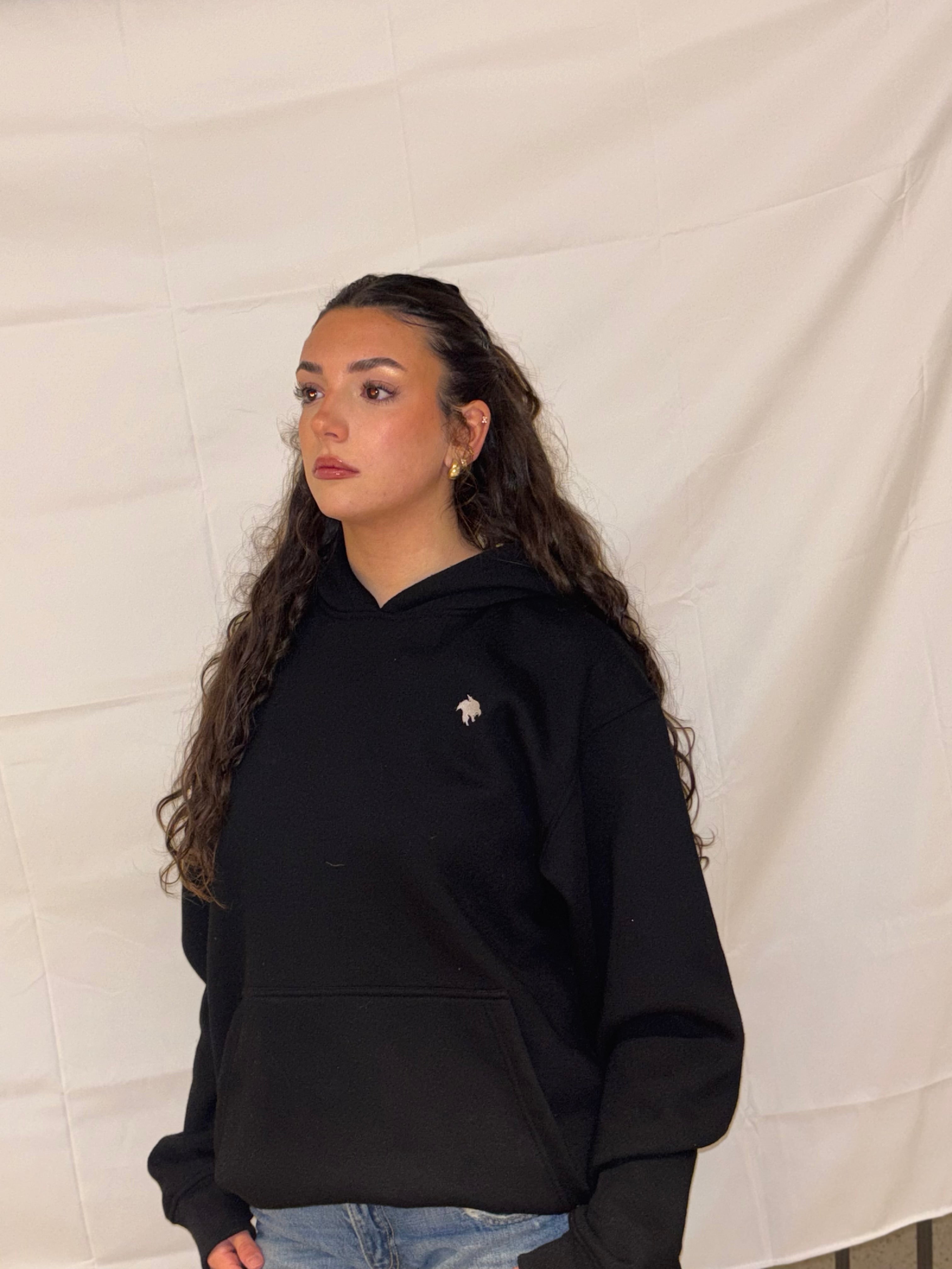 Baggy Fit Hoodie, Black